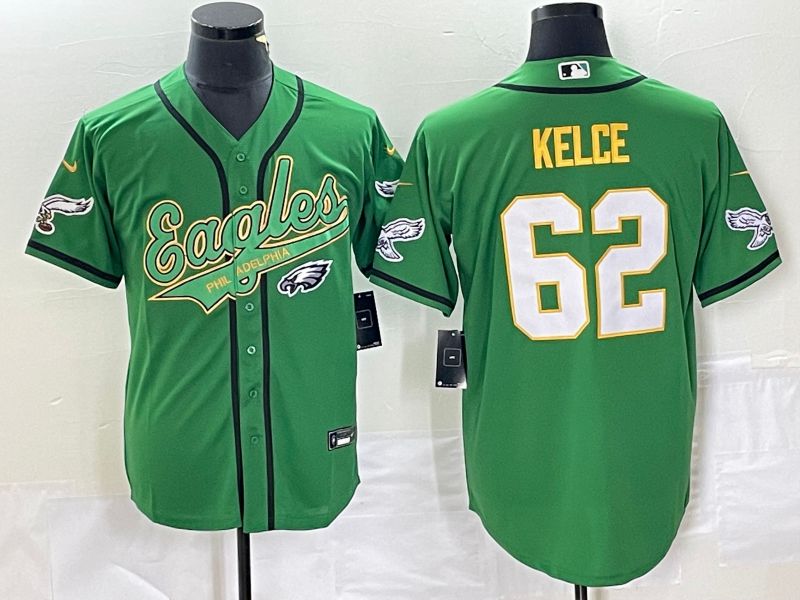 Men Philadelphia Eagles #62 Kelce Green Nike 2023 Co Branding Game NFL Jersey style 3->philadelphia eagles->NFL Jersey